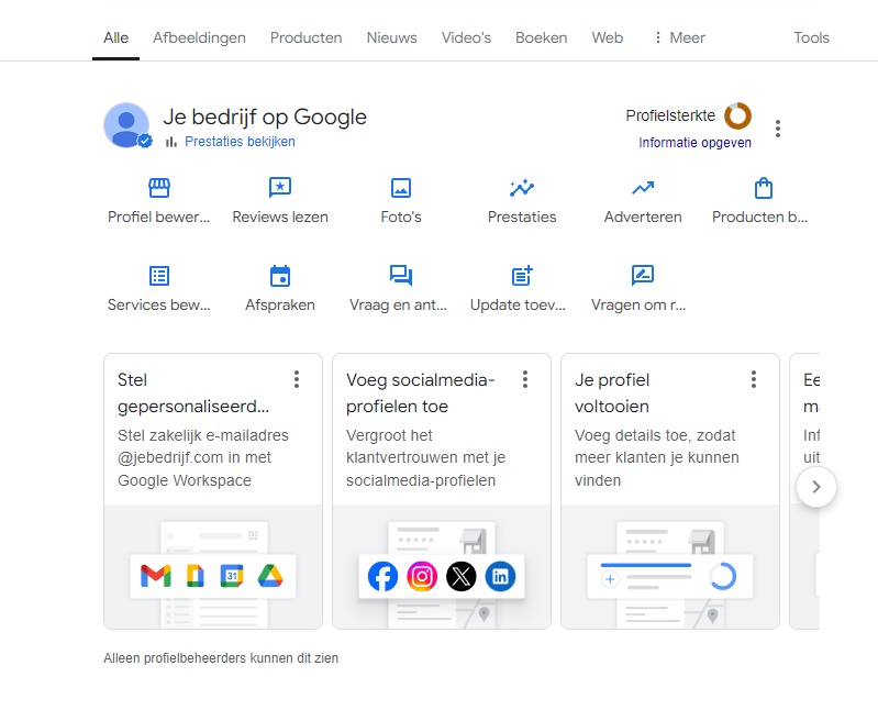 google bedrijfsprofiel aanmaken